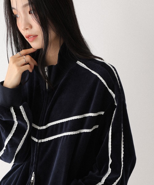 セール】レースラインスタンドブルゾン 590751（ブルゾン）｜Heather