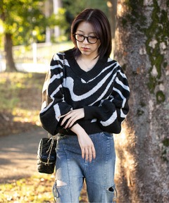 MacMahon Knitting Mills 】 +【Niche.】 Crew Neck Knit-Line YinYan