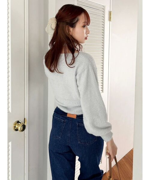 dazzlin（ダズリン）の「ミニシャギーニットボレロ（カーディガン/ボレロ・レディース・ピンク/オフホワイト/グレー/チャコールグレー・FREE）」の10枚目の写真