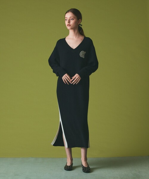 GRACE CLASS(グレースクラス)の「ライン配色ニットワンピース(ワンピース・レディース・グレー/ブラック・36)」の6枚目の写真