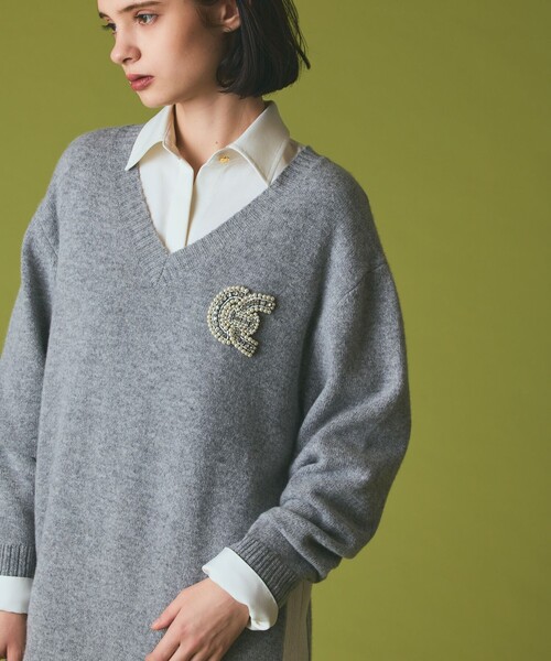 GRACE CLASS(グレースクラス)の「ライン配色ニットワンピース(ワンピース・レディース・グレー/ブラック・36)」の11枚目の写真