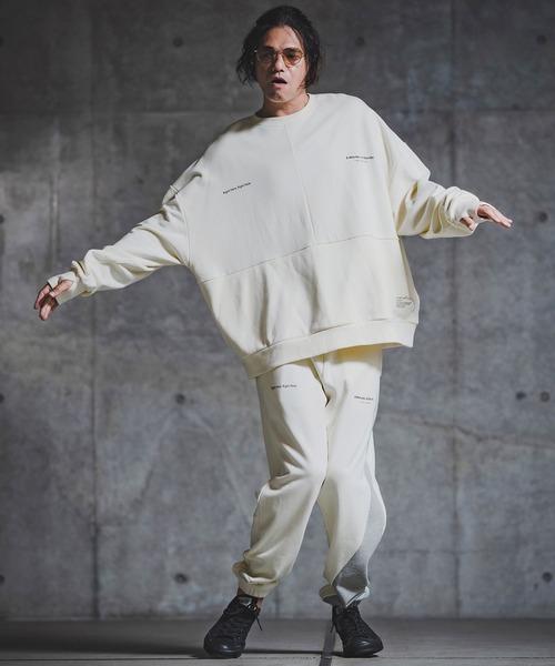 GLIMCLAP(グリムクラップ)の「msw1765-Point Graphic Sweat shirt スウェットプルオーバー(192-058-gla-cf)(スウェット・メンズ・ブラック/オフホワイト/ミックスグレー・S/M/L)」の6枚目の写真