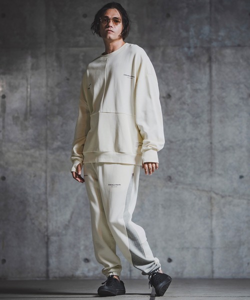 GLIMCLAP(グリムクラップ)の「msw1765-Point Graphic Sweat shirt スウェットプルオーバー(192-058-gla-cf)(スウェット・メンズ・ブラック/オフホワイト/ミックスグレー・S/M/L)」の7枚目の写真
