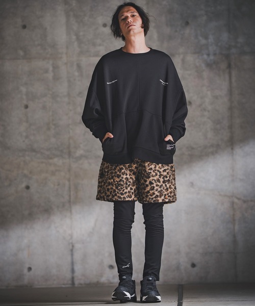 GLIMCLAP(グリムクラップ)の「msw1765-Point Graphic Sweat shirt スウェットプルオーバー(192-058-gla-cf)(スウェット・メンズ・ブラック/オフホワイト/ミックスグレー・S/M/L)」の18枚目の写真