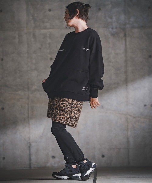 GLIMCLAP(グリムクラップ)の「msw1765-Point Graphic Sweat shirt スウェットプルオーバー(192-058-gla-cf)(スウェット・メンズ・ブラック/オフホワイト/ミックスグレー・S/M/L)」の19枚目の写真