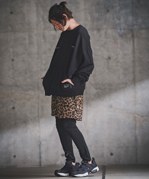 GLIMCLAP(グリムクラップ)の「msw1765-Point Graphic Sweat shirt スウェットプルオーバー(192-058-gla-cf)(スウェット・メンズ・ブラック/オフホワイト/ミックスグレー・S/M/L)」の20枚目の写真