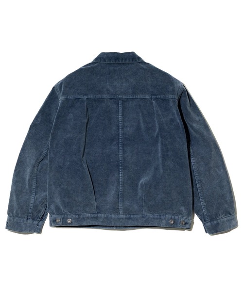 AOZORA（アオゾラ）の「AOZORA/アオゾラ　コーデユロイ ケミカルブリーチトラッカーJKT（ブルゾン・メンズ・オリーブ/インディゴブルー・MEDIUM/LARGE/X-LARGE）」の12枚目の写真