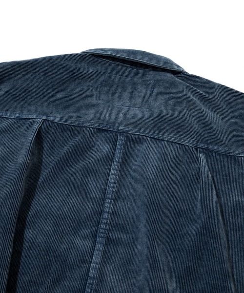 AOZORA（アオゾラ）の「AOZORA/アオゾラ　コーデユロイ ケミカルブリーチトラッカーJKT（ブルゾン・メンズ・オリーブ/インディゴブルー・MEDIUM/LARGE/X-LARGE）」の13枚目の写真