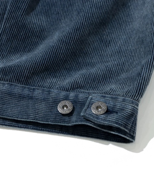 AOZORA（アオゾラ）の「AOZORA/アオゾラ　コーデユロイ ケミカルブリーチトラッカーJKT（ブルゾン・メンズ・オリーブ/インディゴブルー・MEDIUM/LARGE/X-LARGE）」の14枚目の写真