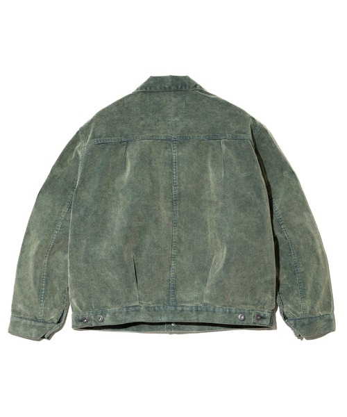 AOZORA（アオゾラ）の「AOZORA/アオゾラ　コーデユロイ ケミカルブリーチトラッカーJKT（ブルゾン・メンズ・オリーブ/インディゴブルー・MEDIUM/LARGE/X-LARGE）」の16枚目の写真