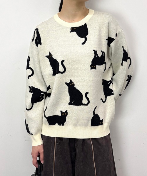 モチーフ柄ニット（ニット/セーター）｜NICOLE CLUB（ニコル