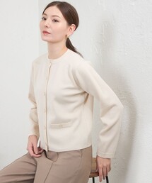 amaca | 【Anniversary　Piece】光電子×ミラノリブニットジャケット(カーディガン/ボレロ)