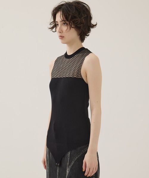 EMILY ODA(エミリーオダ)の「【EMILYODA/エミリーオダ】Crew Neck Bodysuit/クルーネックボディスーツ(ニット/セーター・レディース・ライトブルー/ブラック・FREE)」の15枚目の写真