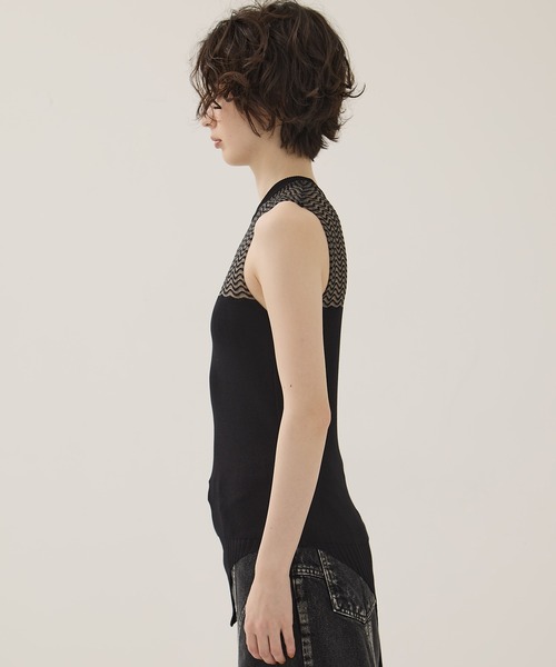 EMILY ODA(エミリーオダ)の「【EMILYODA/エミリーオダ】Crew Neck Bodysuit/クルーネックボディスーツ(ニット/セーター・レディース・ライトブルー/ブラック・FREE)」の13枚目の写真