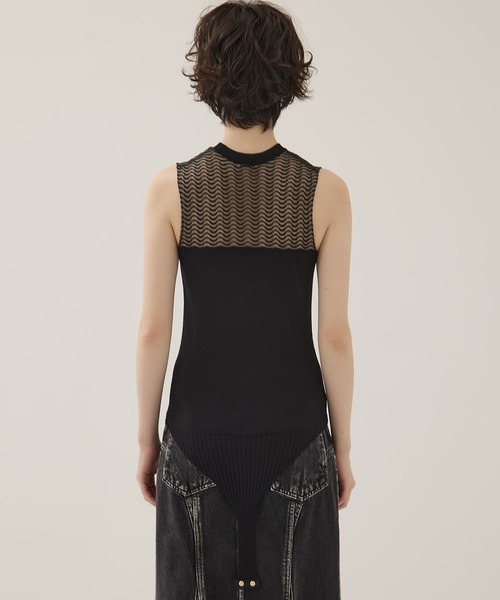 EMILY ODA(エミリーオダ)の「【EMILYODA/エミリーオダ】Crew Neck Bodysuit/クルーネックボディスーツ(ニット/セーター・レディース・ライトブルー/ブラック・FREE)」の17枚目の写真