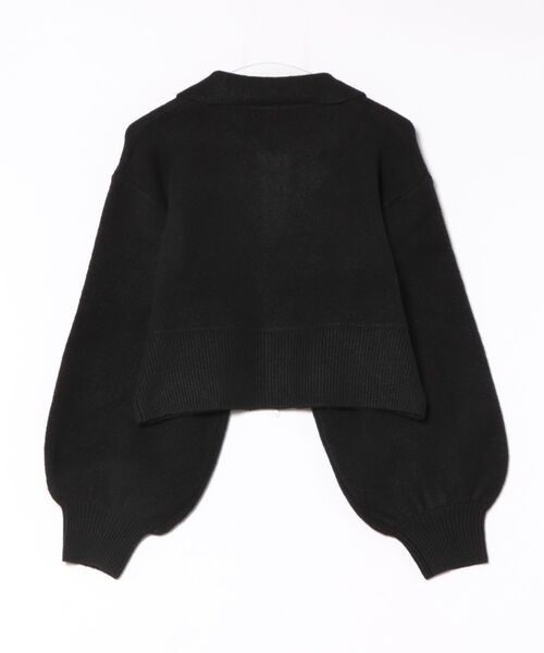 STYLEBLOCK（スタイルブロック）の「無地ジャガードニットWジップカーディガン（カーディガン/ボレロ・レディース・ネイビー/アイボリー/グレイッシュベージュ/ブラック/グレー・M）」の6枚目の写真