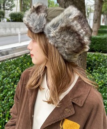 DOUBLE NAME | ウォッシャブルファーフライトキャップ(キャップ)