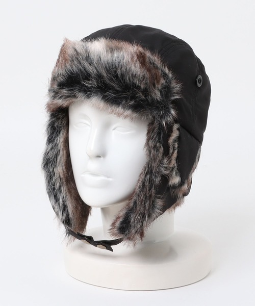 DOUBLE NAME（ダブルネーム）の「ウォッシャブルファーフライトキャップ（キャップ・レディース・ブラウン/ブラック/グレー・FREE）」の13枚目の写真