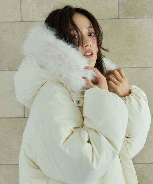 セール】2wayファーフードショート中綿ブルゾン（ブルゾン