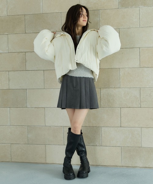 archives（アルシーヴ）の「２ｗａｙファーフードショート中綿ブルゾン（ブルゾン・レディース・アイボリー/ブラック・MEDIUM）」の11枚目の写真