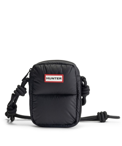 HUNTER(ハンター)の「イントレピッド エクストラ パフド フォンポーチ(ボディバッグ/ウエストポーチ・レディース・ブラック/ホワイト・ONE)」の1枚目の写真