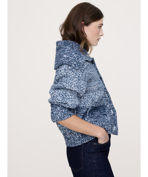Banana Republic(バナナリパブリック)の「スペースダイ コットン ウール カーディガン(カーディガン/ボレロ・レディース・ブルー・XS/M/S/L)」の4枚目の写真