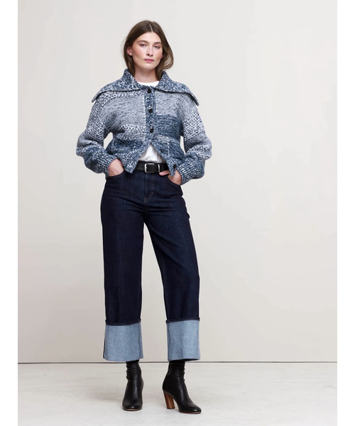 Banana Republic(バナナリパブリック)の「スペースダイ コットン ウール カーディガン(カーディガン/ボレロ・レディース・ブルー・XS/M/S/L)」の6枚目の写真