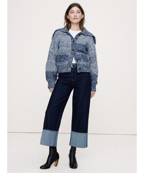 Banana Republic(バナナリパブリック)の「スペースダイ コットン ウール カーディガン(カーディガン/ボレロ・レディース・ブルー・XS/M/S/L)」の2枚目の写真