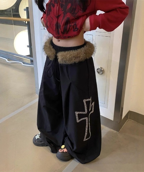 DEVICE(デバイス)の「ウエスト ファー クロス ルーズ パンツ(その他パンツ・レディース・ブラック・FREE)」の20枚目の写真