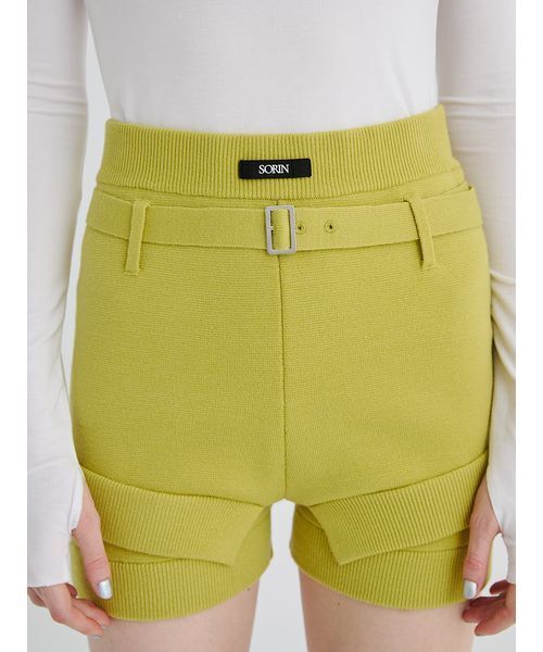 SORIN(ソリン )の「Double Rib Knit Short Pants/ダブルリブニットショートパンツ(その他パンツ・レディース・ブラウン/ライム/ダークグレー・38)」の4枚目の写真
