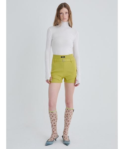 SORIN(ソリン )の「Double Rib Knit Short Pants/ダブルリブニットショートパンツ(その他パンツ・レディース・ブラウン/ライム/ダークグレー・38)」の5枚目の写真