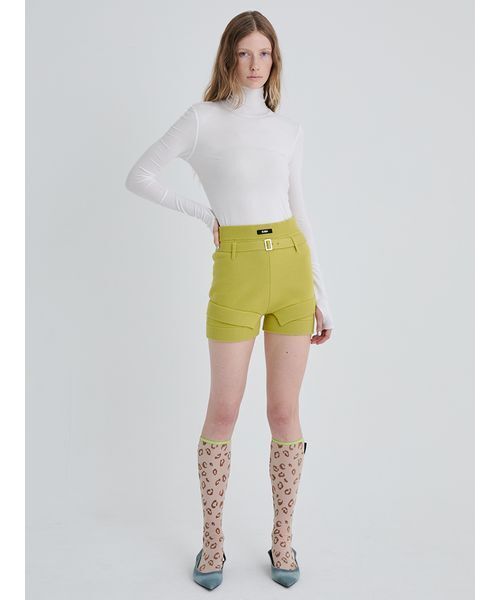 SORIN(ソリン )の「Double Rib Knit Short Pants/ダブルリブニットショートパンツ(その他パンツ・レディース・ブラウン/ライム/ダークグレー・38)」の6枚目の写真