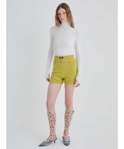 SORIN(ソリン )の「Double Rib Knit Short Pants/ダブルリブニットショートパンツ(その他パンツ・レディース・ブラウン/ライム/ダークグレー・38)」の7枚目の写真