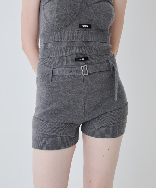 SORIN(ソリン )の「Double Rib Knit Short Pants/ダブルリブニットショートパンツ(その他パンツ・レディース・ブラウン/ライム/ダークグレー・38)」の2枚目の写真