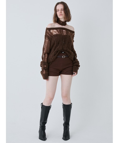 SORIN(ソリン )の「Double Rib Knit Short Pants/ダブルリブニットショートパンツ(その他パンツ・レディース・ブラウン/ライム/ダークグレー・38)」の17枚目の写真