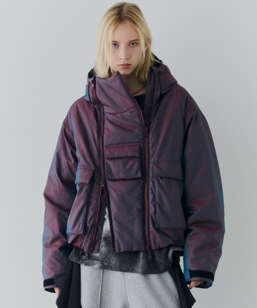 AIVER（アイバー）の「AIVER　イリディセントパファーブルゾン（ブルゾン・メンズ・ブラック/ライトブルー/レッド・SMALL/MEDIUM/LARGE）」の15枚目の写真