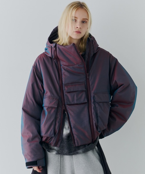 AIVER（アイバー）の「AIVER　イリディセントパファーブルゾン（ブルゾン・メンズ・ブラック/ライトブルー/レッド・SMALL/MEDIUM/LARGE）」の16枚目の写真