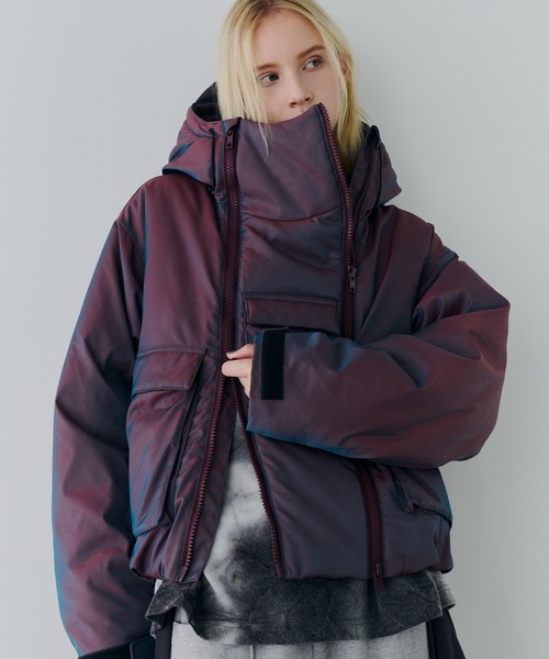 AIVER（アイバー）の「AIVER　イリディセントパファーブルゾン（ブルゾン・メンズ・ブラック/ライトブルー/レッド・SMALL/MEDIUM/LARGE）」の17枚目の写真