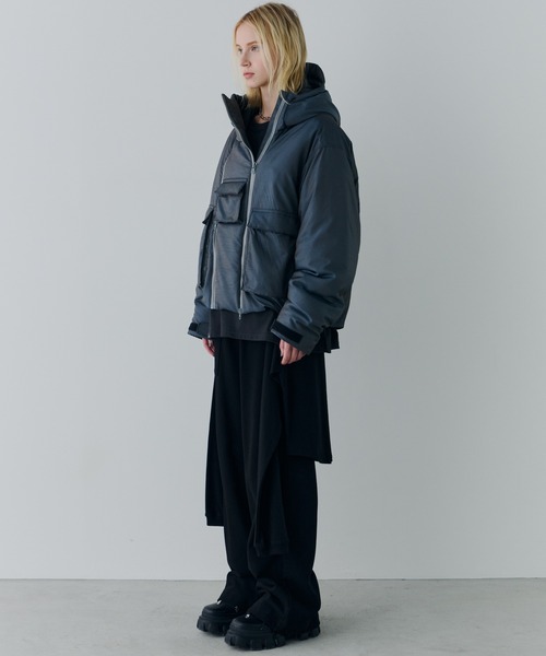 AIVER（アイバー）の「AIVER　イリディセントパファーブルゾン（ブルゾン・メンズ・ブラック/ライトブルー/レッド・SMALL/MEDIUM/LARGE）」の8枚目の写真