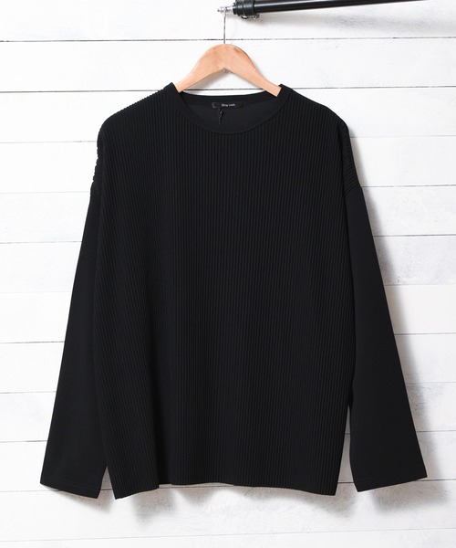 Bling Leads（ブリングリーズ）の「【RES】【Bling leads】オーバーサイズ プリーツカットソー（Tシャツ/カットソー・メンズ・グレイッシュベージュ・LARGE/MEDIUM）」の2枚目の写真