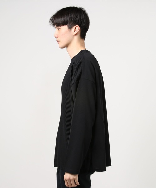 Bling Leads（ブリングリーズ）の「【RES】【Bling leads】オーバーサイズ プリーツカットソー（Tシャツ/カットソー・メンズ・グレイッシュベージュ・LARGE/MEDIUM）」の18枚目の写真