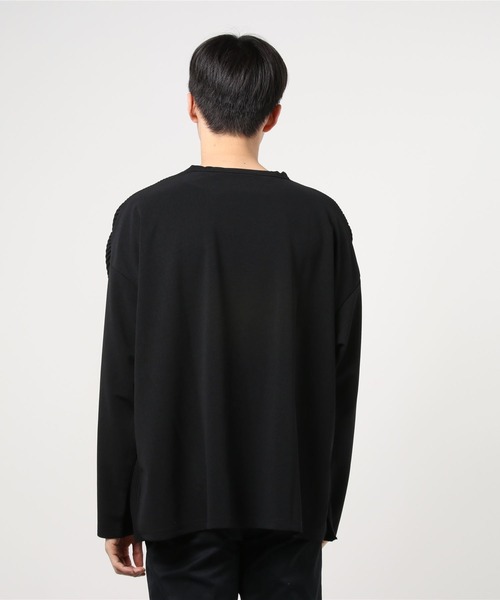 Bling Leads（ブリングリーズ）の「【RES】【Bling leads】オーバーサイズ プリーツカットソー（Tシャツ/カットソー・メンズ・グレイッシュベージュ・LARGE/MEDIUM）」の19枚目の写真