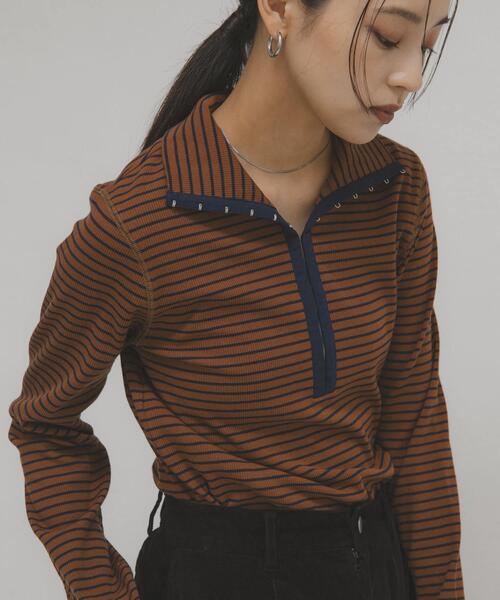 タートルホックボーダートップス（Tシャツ/カットソー）｜KBF