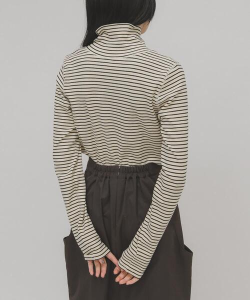 KBF（ケイビーエフ）の「タートルホックボーダートップス（Tシャツ/カットソー・レディース・ホワイト系その他/ブラウン系その他/グレー系その他・ONE）」の6枚目の写真