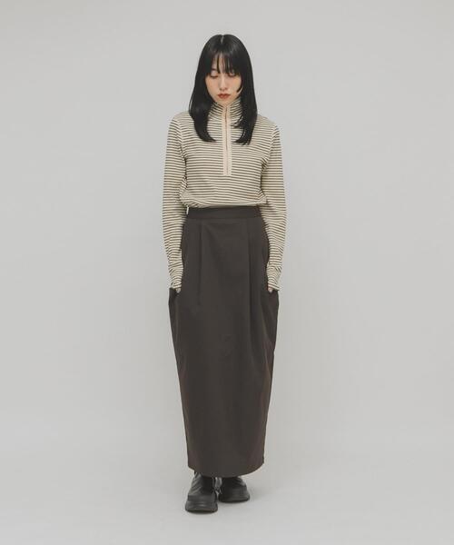 KBF（ケイビーエフ）の「タートルホックボーダートップス（Tシャツ/カットソー・レディース・ホワイト系その他/ブラウン系その他/グレー系その他・ONE）」の8枚目の写真