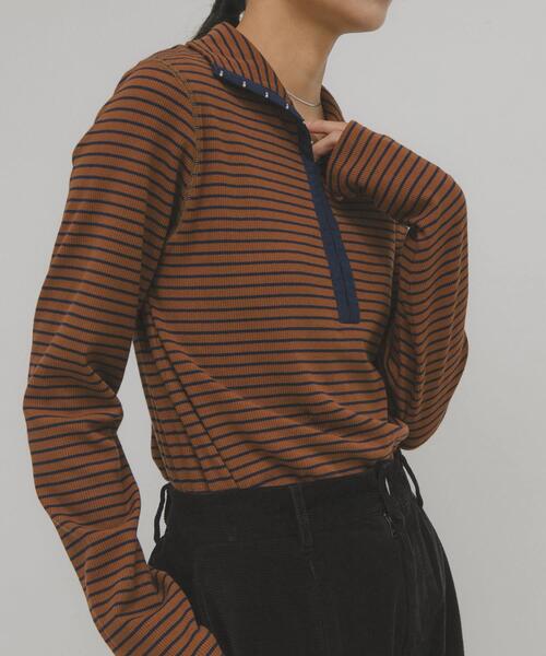 タートルホックボーダートップス（Tシャツ/カットソー）｜KBF