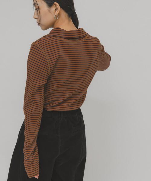 KBF（ケイビーエフ）の「タートルホックボーダートップス（Tシャツ/カットソー・レディース・ホワイト系その他/ブラウン系その他/グレー系その他・ONE）」の16枚目の写真