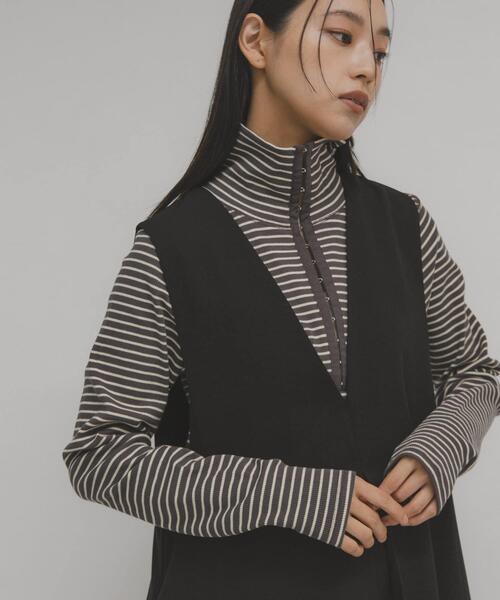 KBF（ケイビーエフ）の「タートルホックボーダートップス（Tシャツ/カットソー・レディース・ホワイト系その他/ブラウン系その他/グレー系その他・ONE）」の22枚目の写真