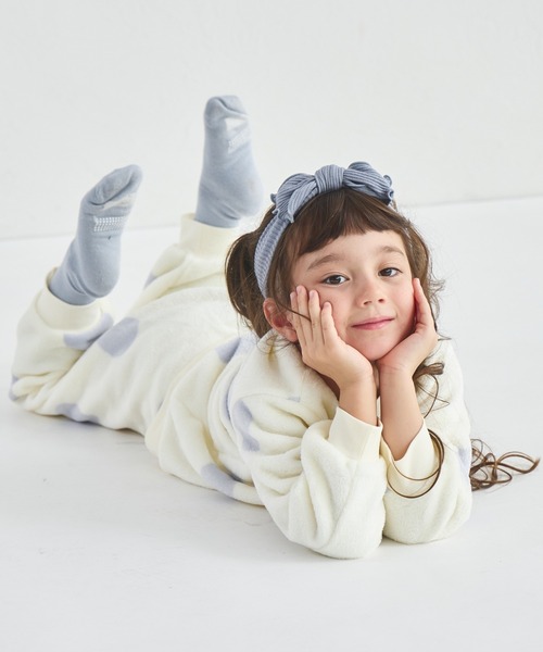 pairmanon(ペアマノン)の「ふわふわ アソート 総柄 ガールズ パジャマ(ルームウェア/パジャマ・キッズ・ホワイト系その他/アイボリー/ライトブルー・100/110/120/130/140/150/90)」の6枚目の写真