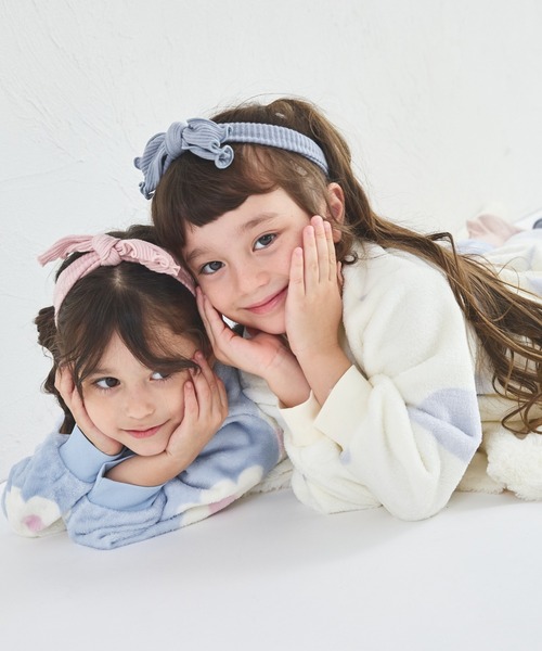 pairmanon(ペアマノン)の「ふわふわ アソート 総柄 ガールズ パジャマ(ルームウェア/パジャマ・キッズ・ホワイト系その他/アイボリー/ライトブルー・100/110/120/130/140/150/90)」の9枚目の写真